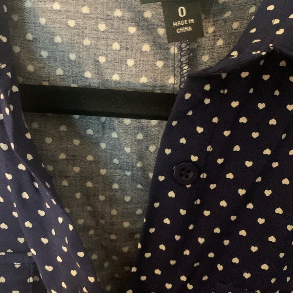 Midi Navy Blue Polka Dot Heart Shirt Dress Torrid 0X - Picture 5 of 11